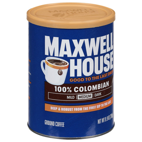 Maxwell House 100% Colombian Ground Coffee, 9.9 oz Canister
