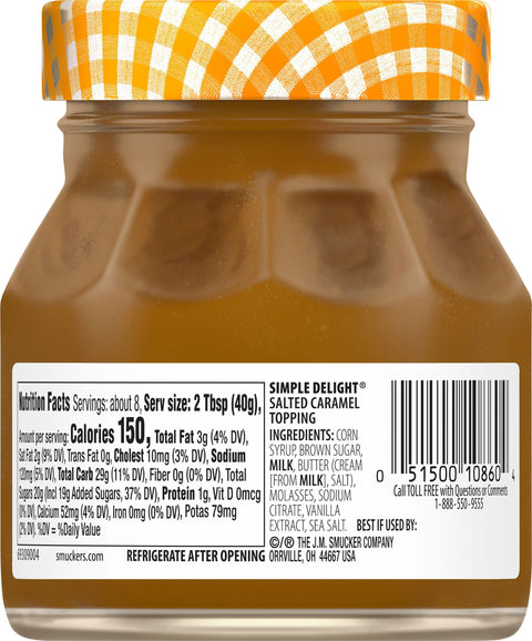 Smucker's Simple Delight Salted Caramel 11.5 OZ