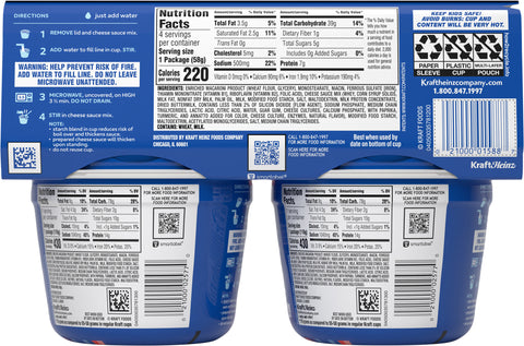 Kraft Macaroni & Cheese Cup 3 Cheese 8.2 OZ