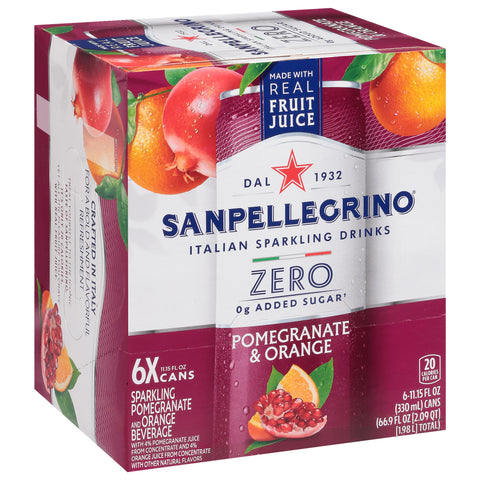 Sanpellegrino Sparkling Pomegranate & Orange Beverage 6