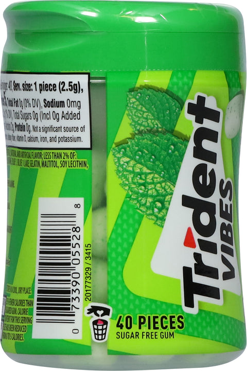 Trident Vibes Sugar Free Spearmint Rush Gum 40 ea