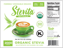 Stevita Naturals Stevita Organic Original Stevia w/Erythritol Packets - 2000 CT 1 Pack
