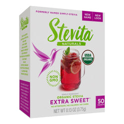 Stevita Naturals Stevita Extra Sweet Organic Pure Stevia Packets - 50 CT 6 Pack