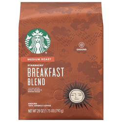 Starbucks Ground Coffee Medium Roast Breakfast Blend - 28 OZ 4 Pack