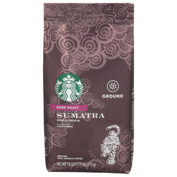 Starbucks Ground Coffee Dark Roast Sumatra - 18 OZ 6 Pack
