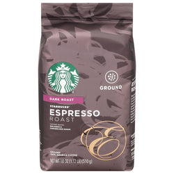 Starbucks Ground Coffee Espresso Dark Roast - 18 OZ 6 Pack