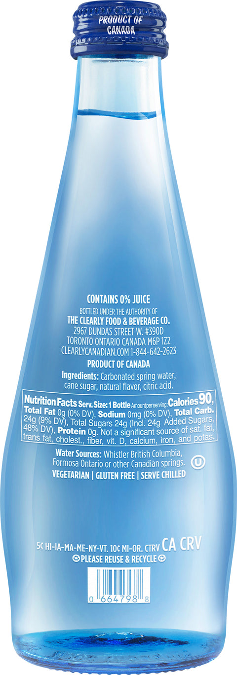 Clearly Canadian Water Beverage Orchard Peach 11 FZ