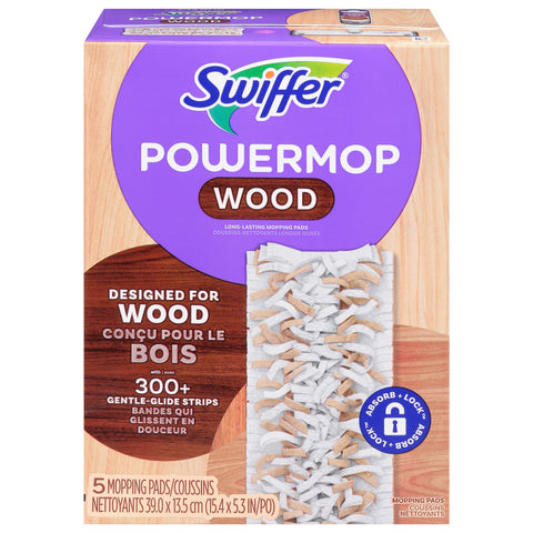 Swiffer Powermop Wood Mopping Pads 5 ea - 4 Pack