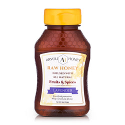 Arvoli Honey Lavender Infused Raw Honey - 8 OZ 12 Pack
