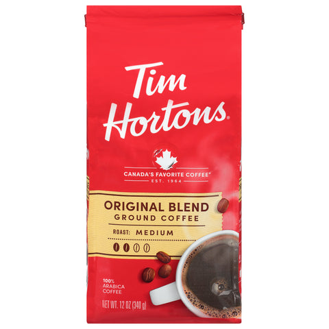 Tim Hortons Ground Coffee Original Blend - 12 OZ 6 Pack