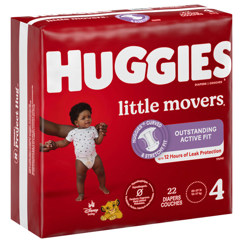 Huggies Little Movers Size 4 Diapers 22 CT