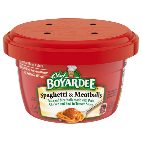 Chef Boyardee Pasta Microwavable Spaghetti and meatballs - 7.5 OZ 12 Pack