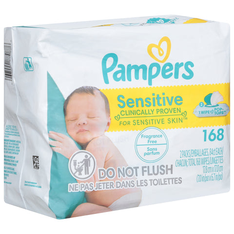 Pampers Wipes Sensitive 168 CT