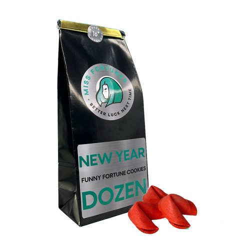 Miss Fortunes The New Year Dozen Fortune Cookies (Seasonal Oct - 5 OZ 6 Pack