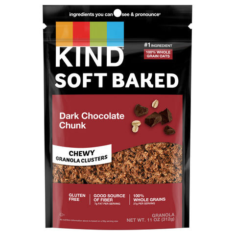 Kind Dark Chocolate Chunk Soft Baked Chewy Granola Clusters 11 OZ