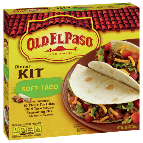 Old El Paso Dinner Kit Soft Taco 12.5 OZ