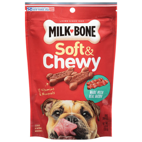 Milk-Bone Soft & Chewy Real Bacon Dog Snacks 5.6 oz