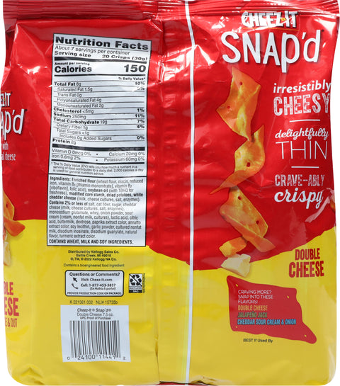 Cheez-It Snap'd Double Cheese 7.5 OZ