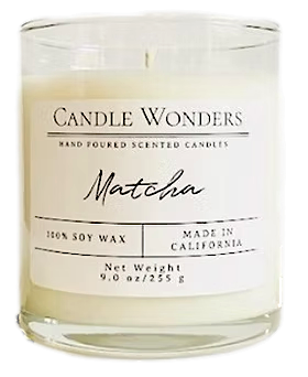 Candle Wonders 100% eco-Friendly Soy Wax Candle Matcha - 12 OZ 12 Pack