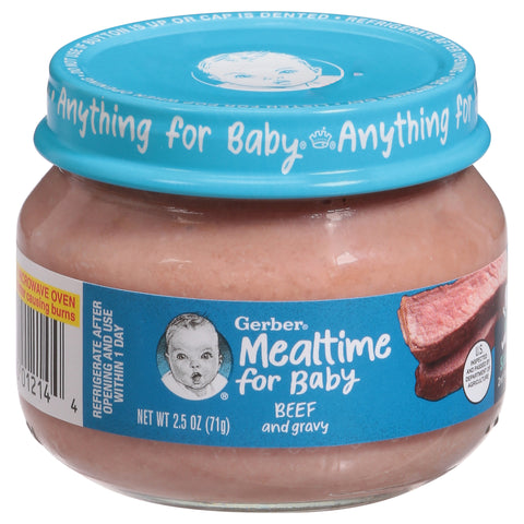 Gerber Beef & Beef Gravy Baby Food 2.5 OZ