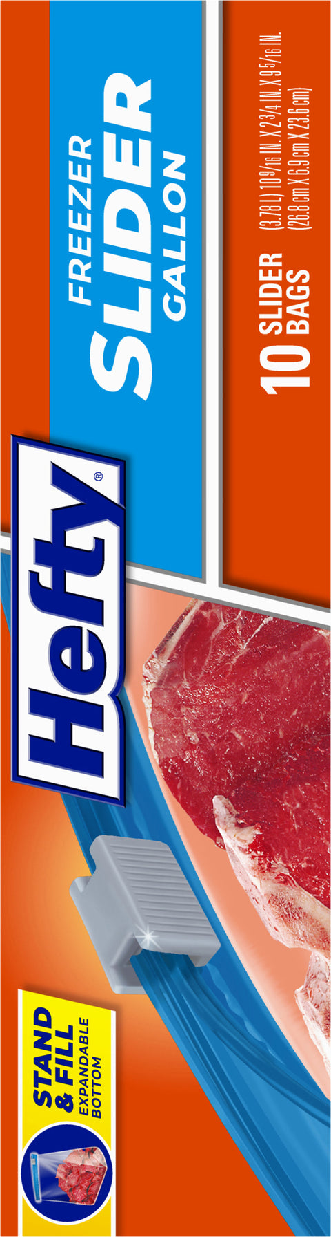 Hefty Slider Freezer Gallon Bag 10 CT