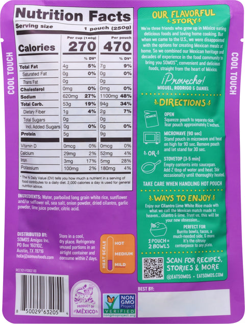 Somos Cilantro Lime White Rice 8.8 oz