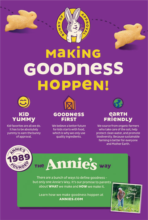 Annie's Homegrown Crackers Bunnies White Cheddar 7.5 OZ