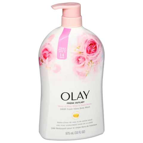 Olay Fresh Vibes 24HR Notes of Rose Water & Sweet Nectar Body Wash 33 fl oz