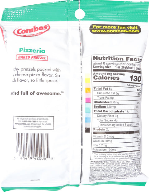 Combos Snacks Pizzeria Pretzel 6.3 OZ