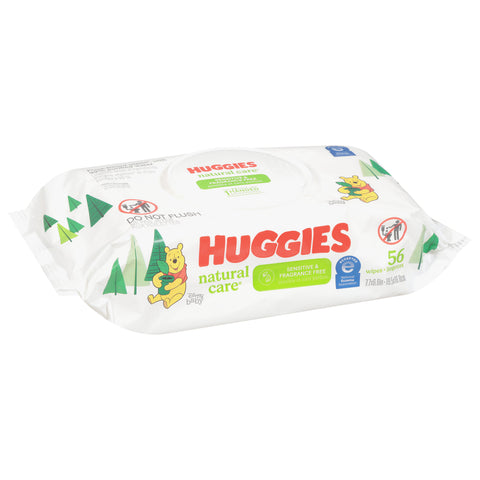 Huggies Baby Wipes Natural Care Fragrance Free 56 CT