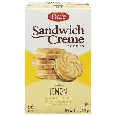Dare Lemon Creme Filled Sandwich Cookie 10.2 OZ