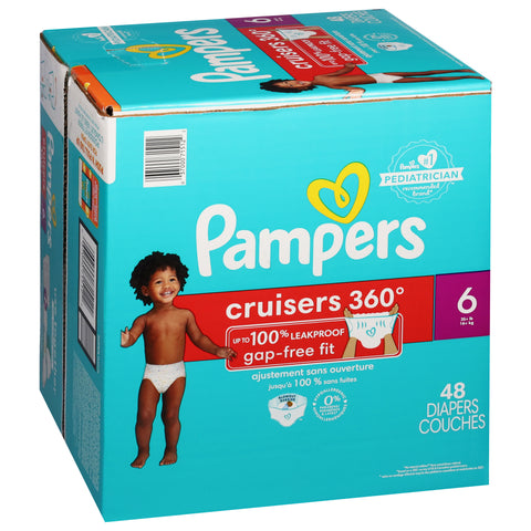 Pampers Diapers Size 6 (35+ lb) Super Pack 48 CT