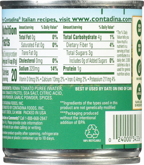 Contadina Tomato Sauce 8 OZ