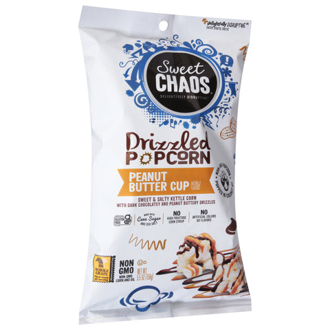 Sweet Chaos Drizzled Peanut Butter Cup Popcorn 5.5 oz