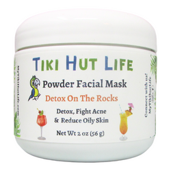 Tiki Hut Life Powder Facial Mask Detox On The Rocks - 2 OZ 6 Pack
