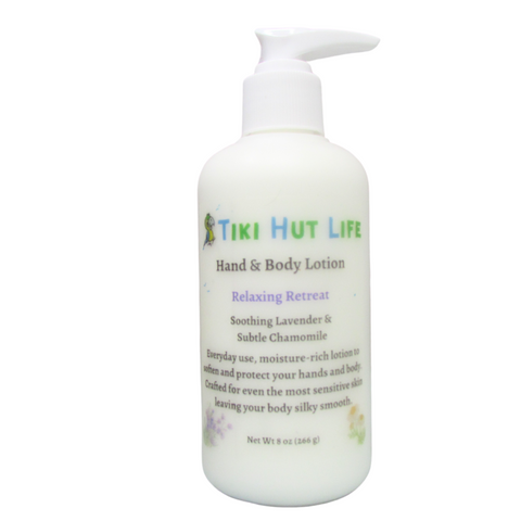 Tiki Hut Life Hand+ Body Lotion Relaxing Retreat - 8 OZ 6 Pack
