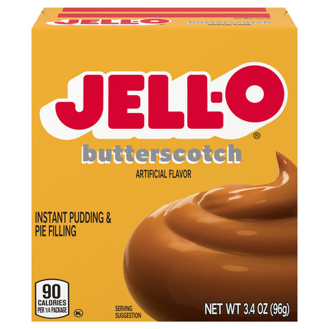 Jell-O Butterscotch Artificially Flavored Instant Pudding & Pie Filling Mix 3.4 OZ
