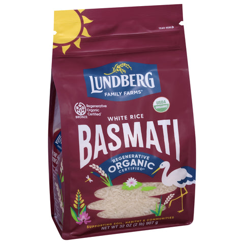 Lundberg Organic Gluten Free California White Basmati Rice 32 OZ