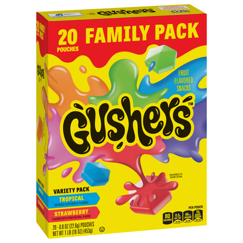 General Mills Gushers Tropical And Strawberry Splash Fruit Snacks 16 OZ