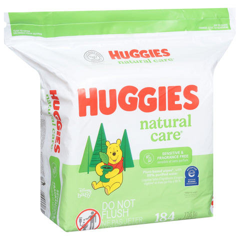 Huggies Baby Wipes Natural Care Fragrance Free 184 CT
