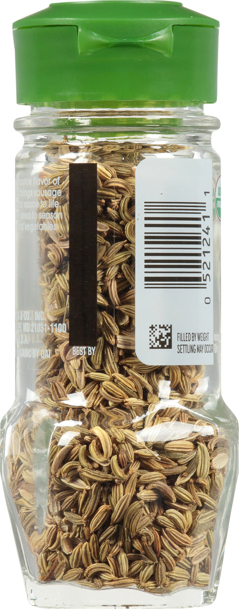 McCormick Gourmet Organic Fennel Seed 1 OZ