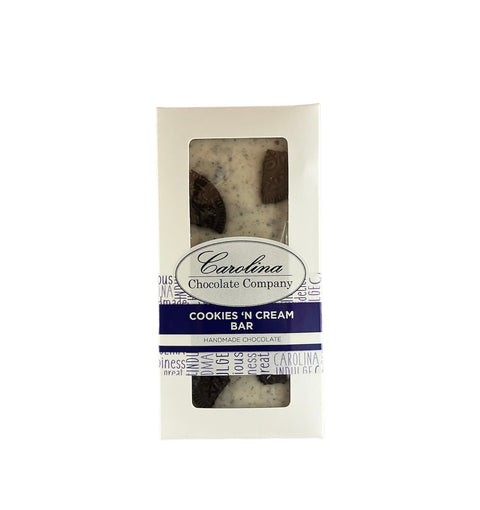 Carolina Chocolate Company Cookies and Cream Bar - 4 OZ 20 Pack