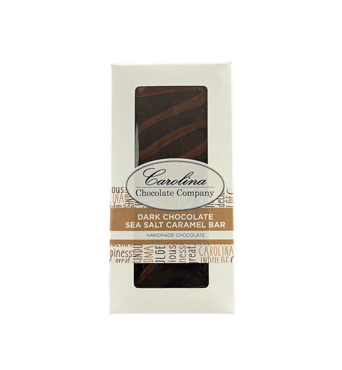 Carolina Chocolate Company Dark Chocolate Sea Salt w/ Caramel Bar - 4 OZ 20 Pack