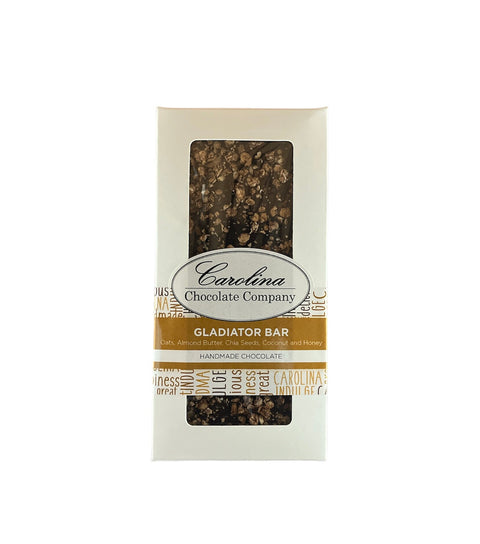 Carolina Chocolate Company Dark Chocolate Gladiator Bar - 4 OZ 20 Pack