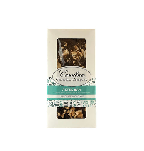 Carolina Chocolate Company Dark Chocolate Aztec Bar - 4 OZ 20 Pack