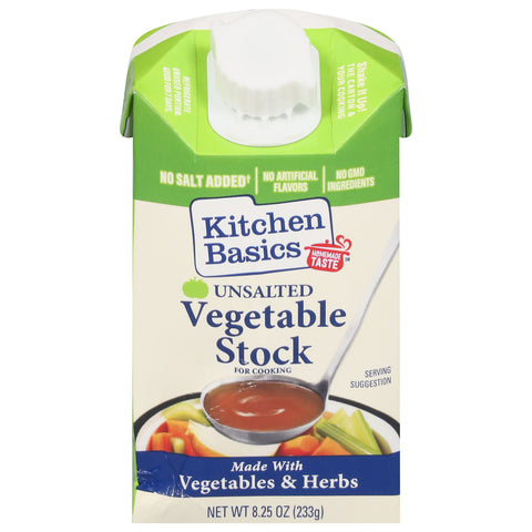 Kitchen Basics Unsalted Vegetable Stock 8.25 oz - 12 Pack