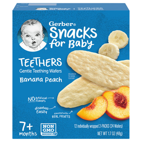 Gerber Banana Peach Teethers 1.7 OZ