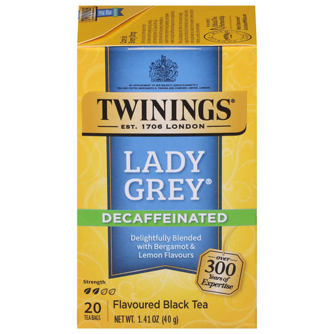 Twinings Decaffeinated Lady Grey Black Tea 20 CT