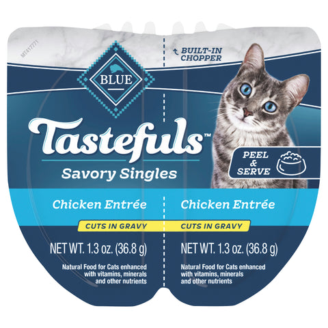Blue Buffalo Blue Tastefuls Savory Singles Cuts in Gravy Chicken Entree Food for Cats 2