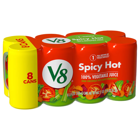 V8 100% Spicy Hot Vegetable Juice 44 FZ